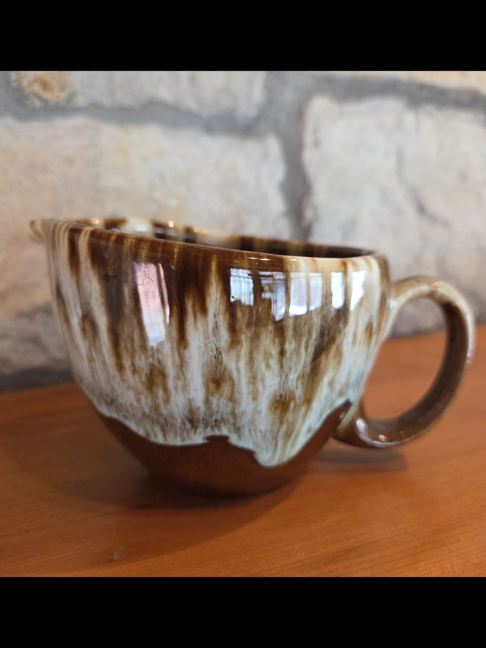 Vintage USA Pottery Brown Drip Glaze Creamer Canonsburg MCM